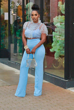 Load image into Gallery viewer, High Waist Trouser- Baby Blue