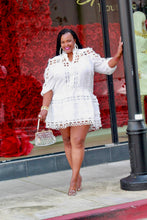 Load image into Gallery viewer, Call Me Classy Lace Mini Dress White- Curvy Brat