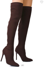 Load image into Gallery viewer, On The Knit Thigh High Boot-Chocolate