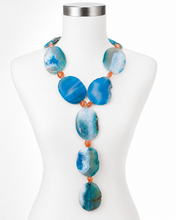 Load image into Gallery viewer, Blue Agate Statement Necklace