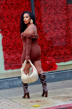 Load image into Gallery viewer, Rope Me In Mini Dress- Chocolate