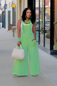 Keep Me Calm Wide Leg Jumpsuit- Green
