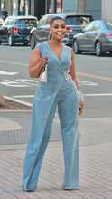 Load image into Gallery viewer, Wrap It Right Denim Jumpsuit