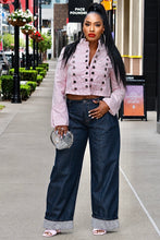 Load image into Gallery viewer, Make Me Official Denim Jacket- Blush