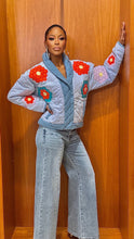 Load image into Gallery viewer, Floral Button Up Quilted Coat