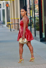 Load image into Gallery viewer, Red Dahlia Vegan Leather Dress