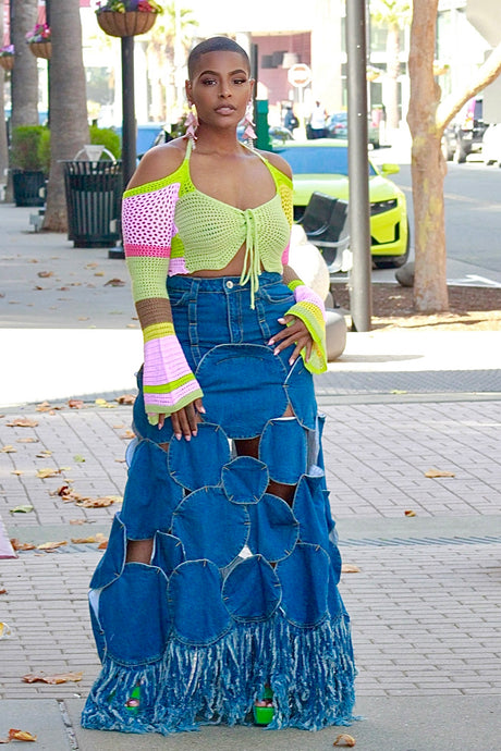 A Denim Masterpiece Maxi Skirt -Specialty Item