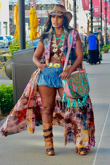 Patchwork Duster Vest