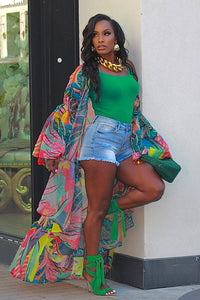 That 70's Girl Duster- Tropical(Sizes S-3X)