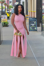 Load image into Gallery viewer, Twirl On Em Split Maxi Dress- Peach