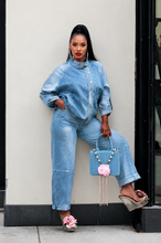 Load image into Gallery viewer, Go Hard On Em Denim Pant Set