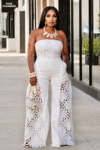 Load image into Gallery viewer, Steal Your Heart Eyelet Strapless Jumpsuit