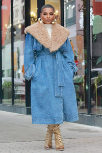 Don't Get Attached Denim Trench Coat