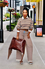 Load image into Gallery viewer, Preppy and Ready Sweater Knit Top