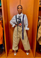 Load image into Gallery viewer, Tie It To Me Khaki Overalls