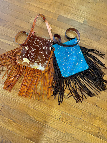 Leather Fringe Bags- Multi