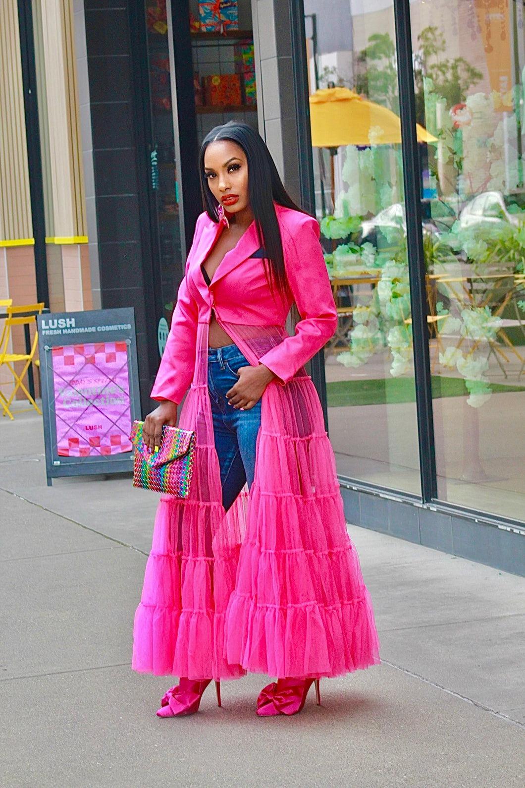 Be That Tulle Blazer- Pink