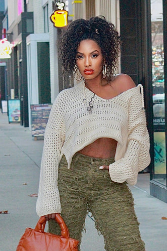 Crop Me Crochet Sweater