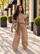 Load image into Gallery viewer, Jack My Style Barrel Jogger Set- Brown