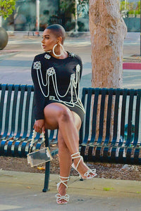 Embellish Girl Mini Dress- Multiple Colors