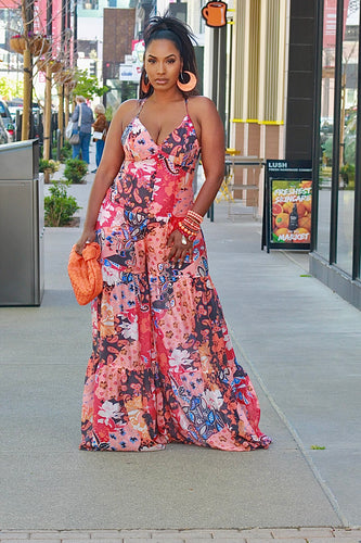 Many Paisleys Tiered Jumpsuit