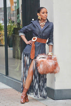 Load image into Gallery viewer, Rip It Fringe Denim Blazer