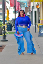 Load image into Gallery viewer, What&#39;s The Ruffle About Denim Pants- Curvy Brat