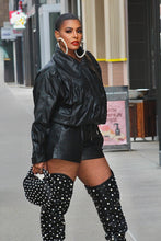 Load image into Gallery viewer, Rock It Vegan Leather Shorts