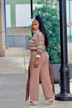Load image into Gallery viewer, Keep It Knit Lounge Stripped Pants