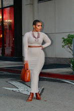 Load image into Gallery viewer, About That Life Maxi Skirt Set- Cream