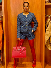 Load image into Gallery viewer, Quilted Denim Short Set