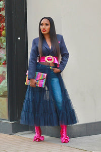 Be That Tulle Blazer- Navy