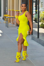 Load image into Gallery viewer, My Spring Lily Bandage Dress- Lemon