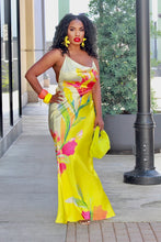 Load image into Gallery viewer, Floral Sunshine Cowl Neck Maxi