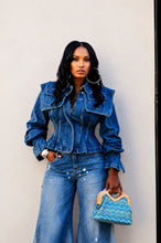 Load image into Gallery viewer, She Outta Pocket Denim Jacket