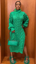 Load image into Gallery viewer, Feels Like Money Sweater Dress- Kelly Green