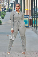 Load image into Gallery viewer, Ribbed Long Sleeve Jumpsuit