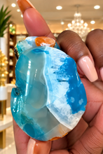 Load image into Gallery viewer, Blue Agate Statement Necklace