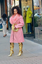 Load image into Gallery viewer, Feeling Peachy Faux Fur Trench Coat