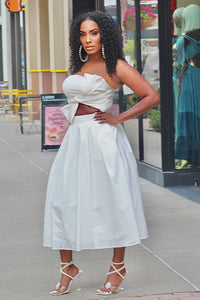 You Complete Me Skirt Set- White