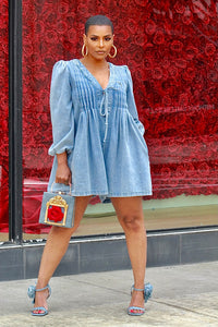 No Walk In The Park Denim Romper- Light Wash