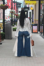 Load image into Gallery viewer, Lace Peplum Button Up