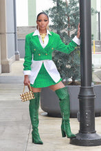 Load image into Gallery viewer, She's So Pretty Tweed Skirt Set - Kelly
