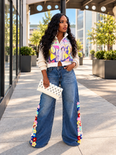 Load image into Gallery viewer, Graffiti Bling Cropped Jacket