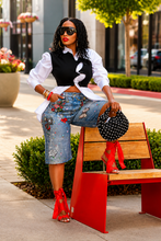 Load image into Gallery viewer, I Wanna Rock Out Denim Bermuda Shorts
