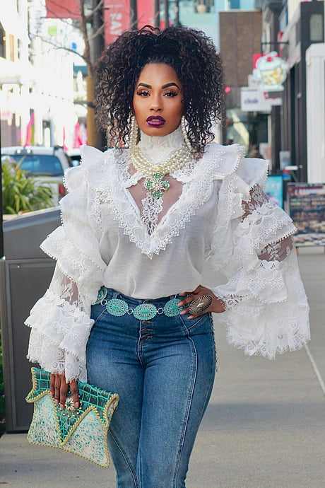 She's So Dainty Lace Top