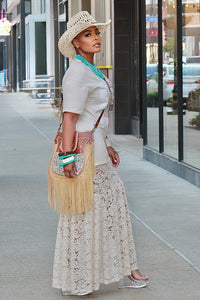 87 Ways Graphic Maxi Dress- Cream