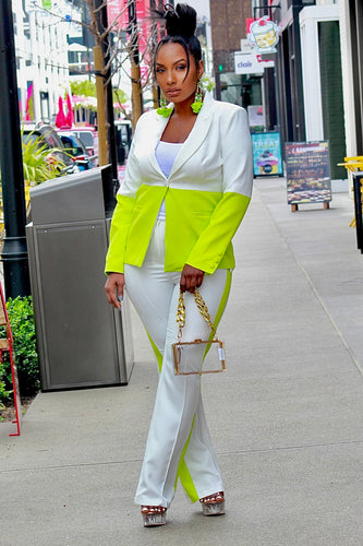 Lime Dipped Summer Blazer Set