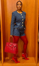 Load image into Gallery viewer, Quilted Denim Short Set