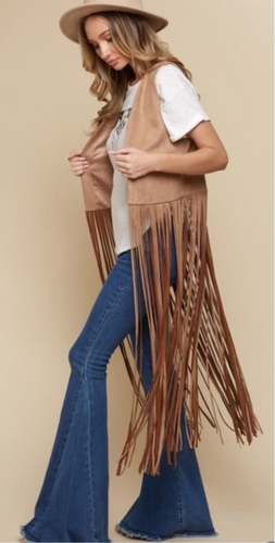 Wild West Maxi Fringe Vest